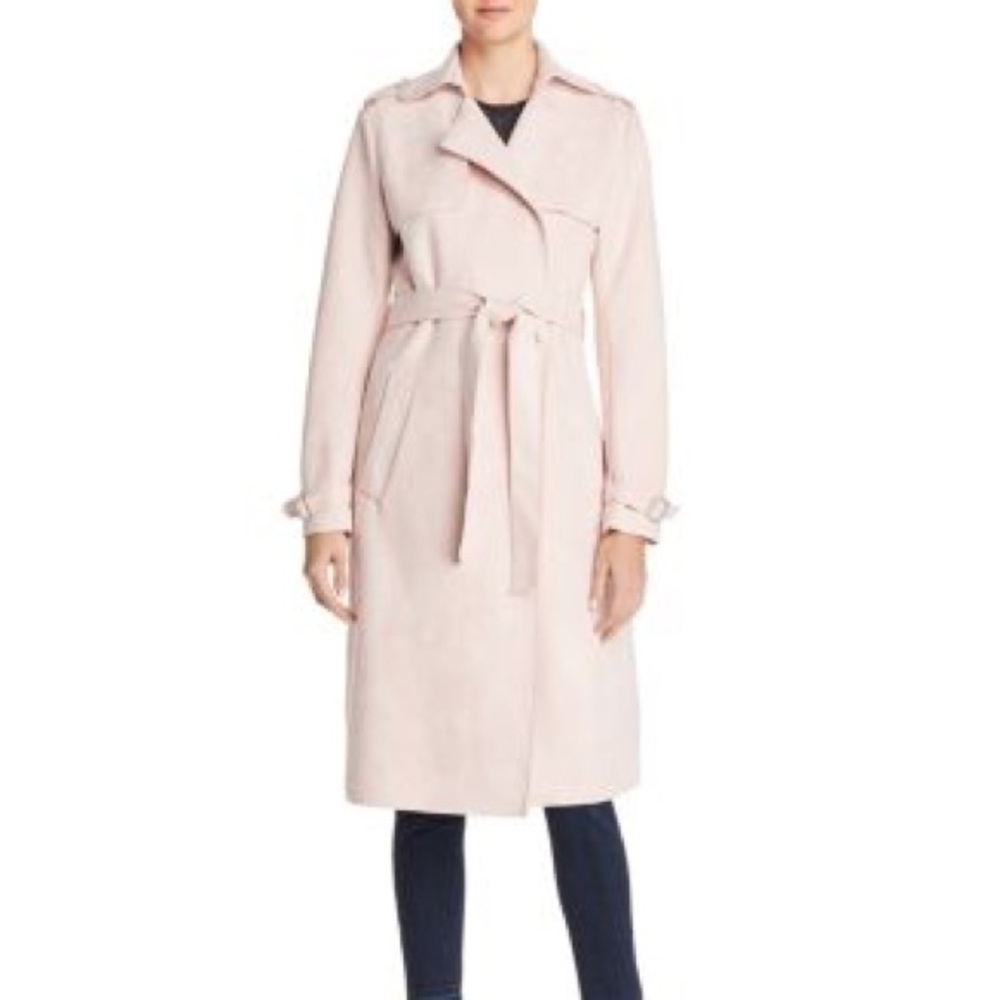 Tahari Suede Trench Coat
